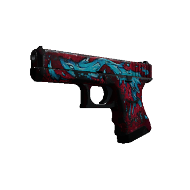 Glock-18 | Water Elemental  (Battle-Scarred)